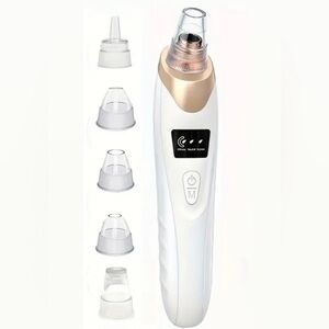 Ulta Beauty White and Gold Electric Pore Vacuum with 5 Tips